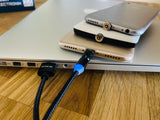 Multi Mehrfach USB 3-in-1 Ladekabel 1m schwarz magnetische Stecker USB-C USB-Micro i-Produkte Kfz Camping Reise Lkw Büro Neu