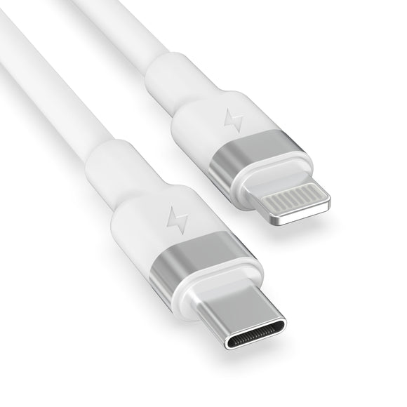 USB-C Ladekabel Weiß auf Apple iOS iPhone iPad Datenübertragung Schnell Laden Fast Charging Charge