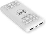 Powerbank Wireless 20.000mAh Drahtlos Aufladen Qi Technologie LED Status Display Outdoor Camping Reise Kfz LKW Adapter Externes Handy Akku Tragbares Ladegerät USB USB-C USB-Micro (20.000mAh, Weiß)