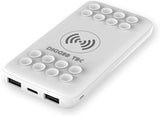 Powerbank Wireless 20.000mAh Drahtlos Aufladen Qi Technologie LED Status Display Outdoor Camping Reise Kfz LKW Adapter Externes Handy Akku Tragbares Ladegerät USB USB-C USB-Micro (20.000mAh, Weiß)
