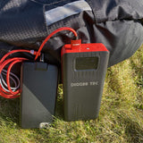 Powerbank 30.000mAh LED Lampe Taschenlampe LCD Display Outdoor Camping Reise Kfz Lkw Adapter Große Kapazität Externes Akku Batterie Tragbares Ladegerät USB-C USB-Micro USB-Apple Rot